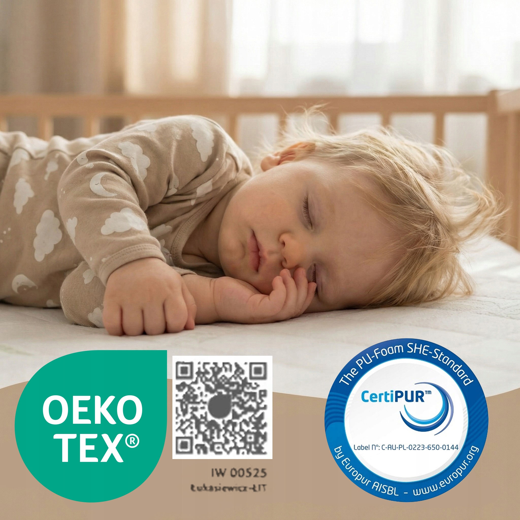 Čiužinys 140x70 Vidutinio kietumo putplastis ALOE VERA Antialergic Premium