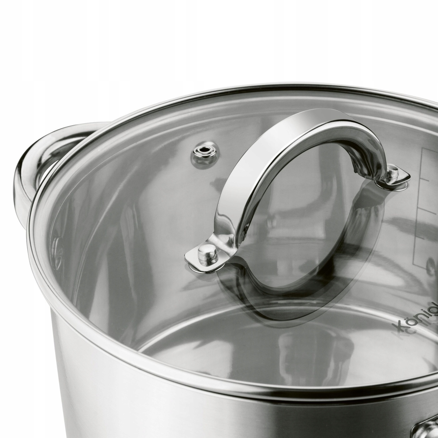 PUODAS indukcinis dangtis NERŪDIJANČIO PLIENO Konighoffer Petra 3,6 l 20cm