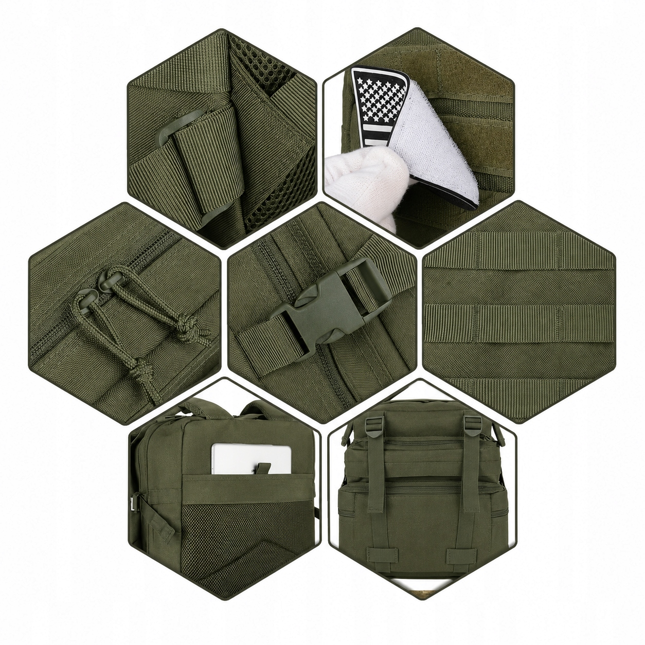 Aptel taktinis kuprinė 45 l khaki spalva