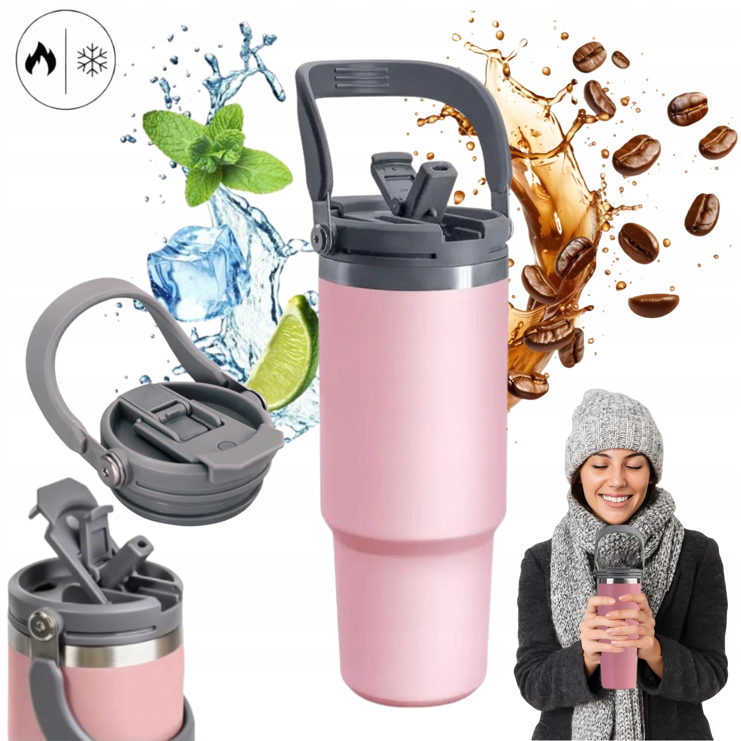 Terminis puodelis automobilyje su sūpresle 900ml