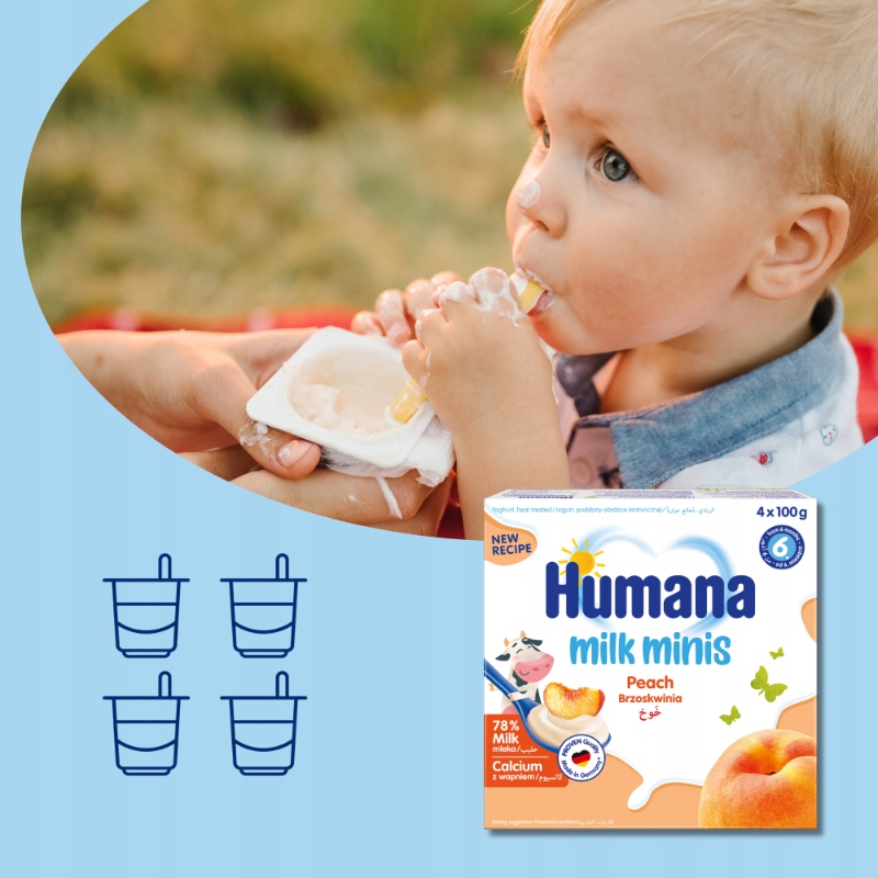 Humana braškių deserai nuo 6 mėn 4x100 g