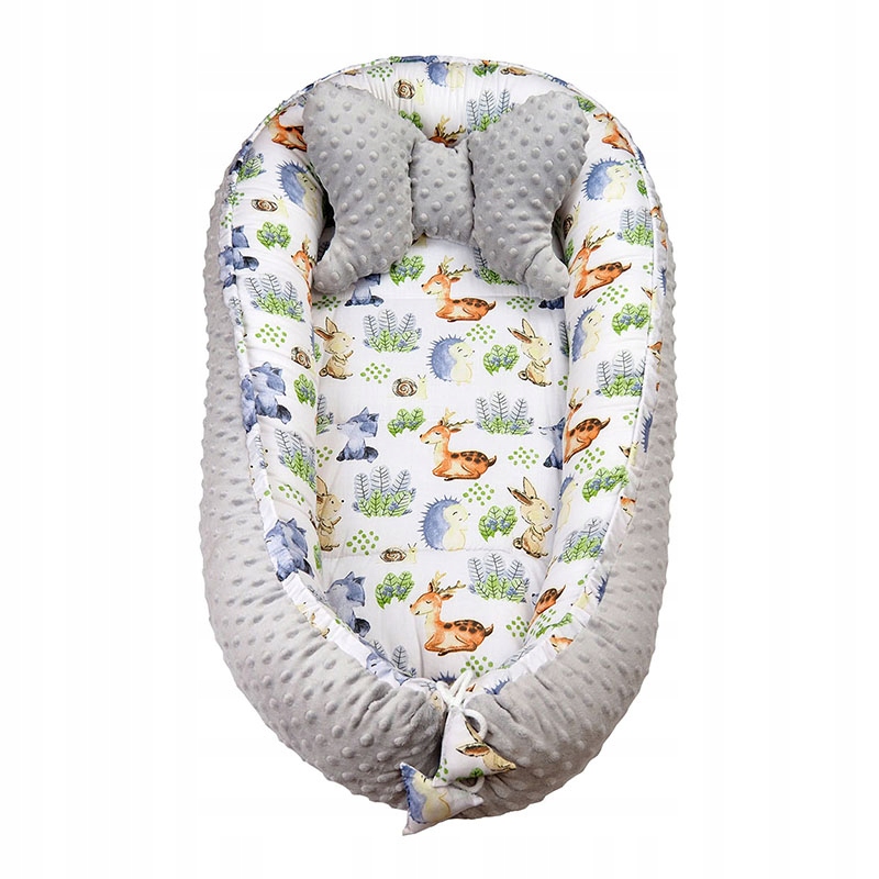 BABY COCOON NEST WRAPPLE + DRUGELIŲ PAGALVĖ - MINKY COTTON