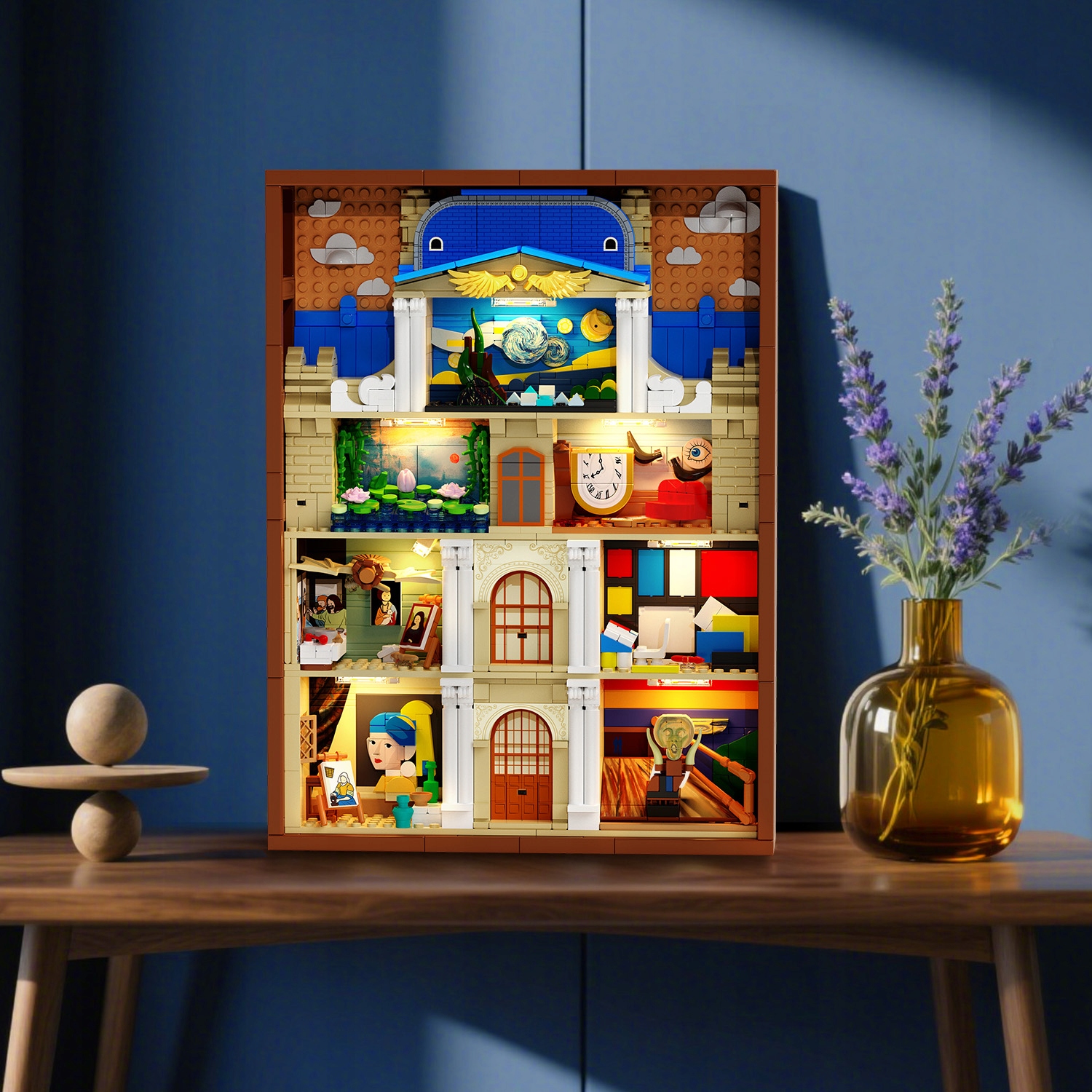 KNYGŲ BLOKAI NOOK PUZZLE HOUSE KNYGNYNAS STARRY NIGHT SCREM DOVANA 7 viename