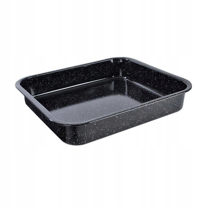 Tvirtas stačiakampis emaliuotas kepimo indas 35,5 x 24 3L ORION BLACK