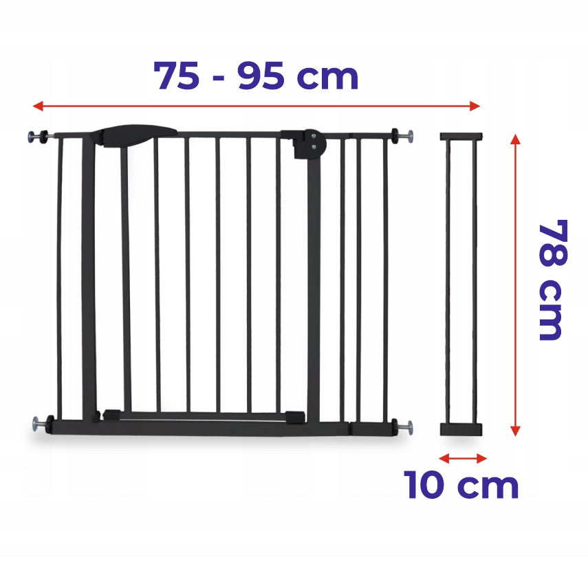 Apsauginė barjera laiptams ir durims 75-95cm