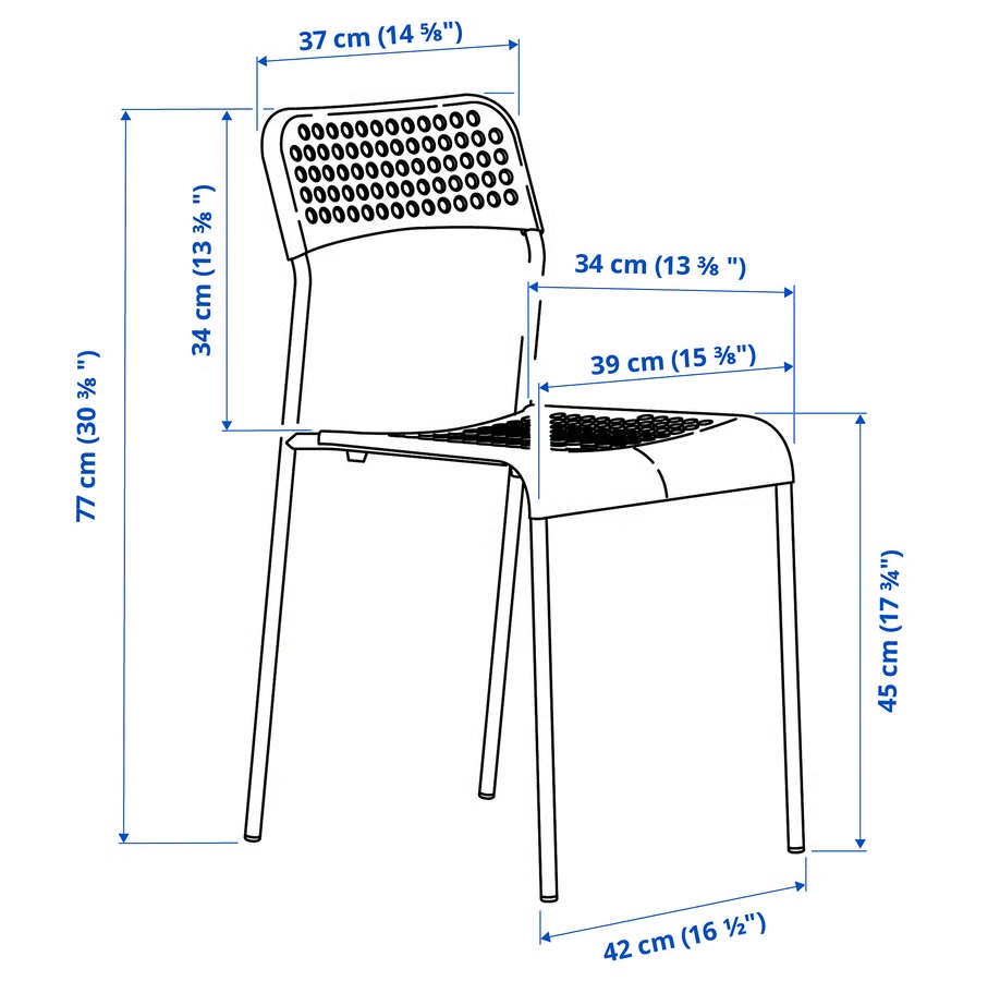 VIRTUVĖS BALKONINĖ KĖDĖ, MĖLYNA IKEA SANDSBERG
