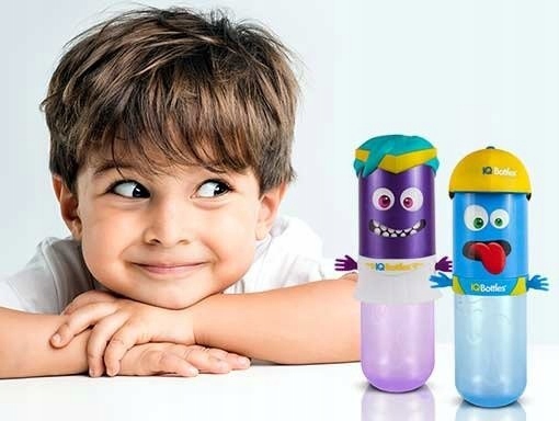 IQBottles butelis 2 in 1, oranžinis-mėlynas