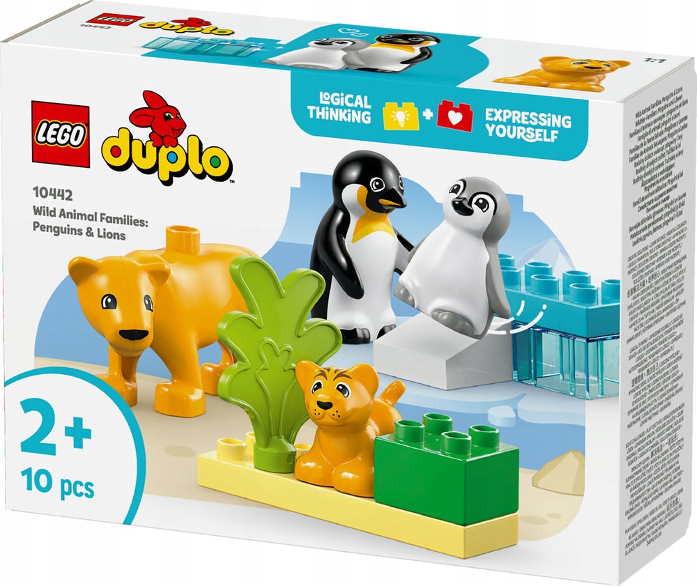 LEGO DUPLO 10442 laukiniai gyvūnai pingvinai liūtai