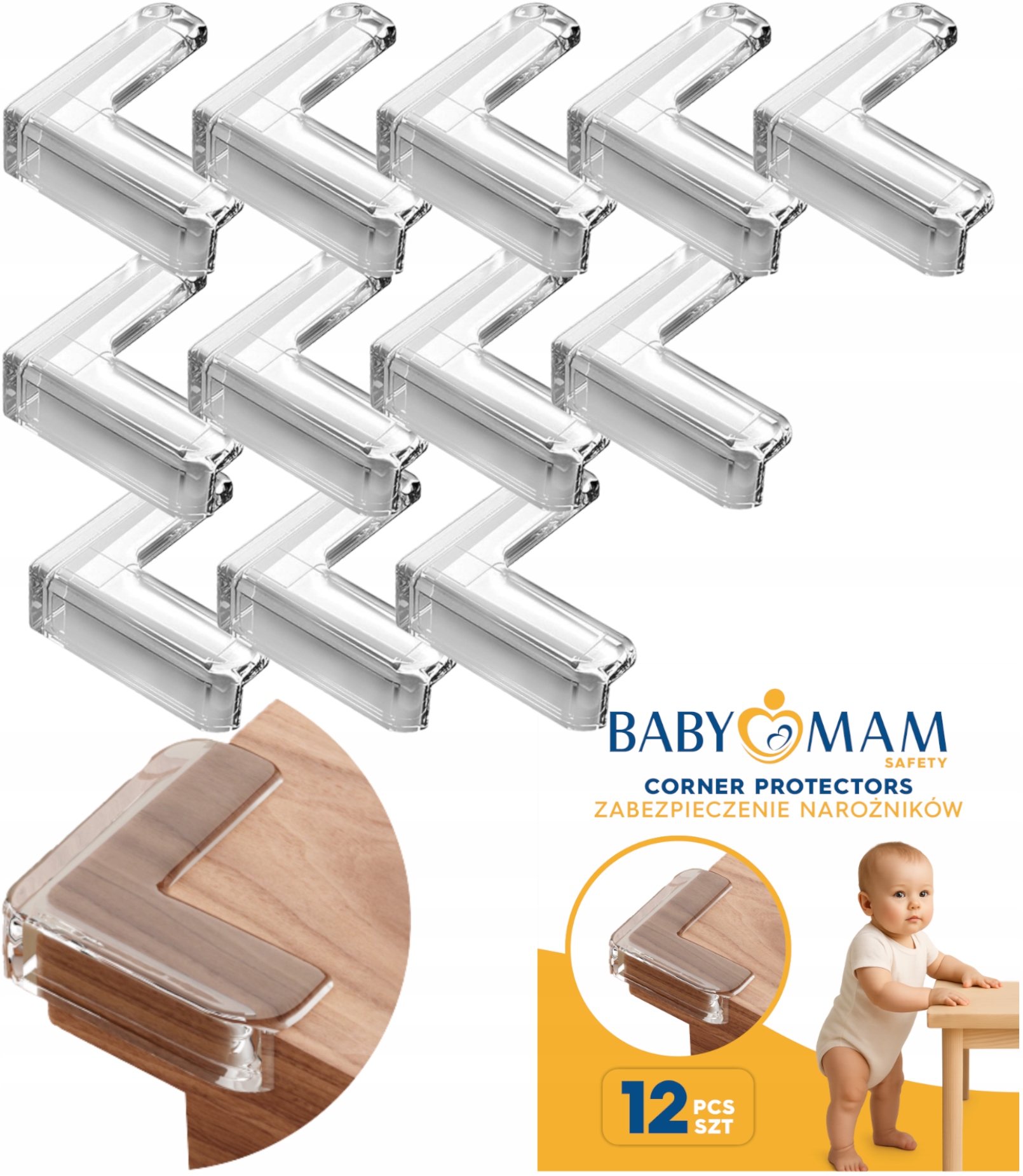 Babymam silikoniniai kampų apsaugai, 12 vnt.