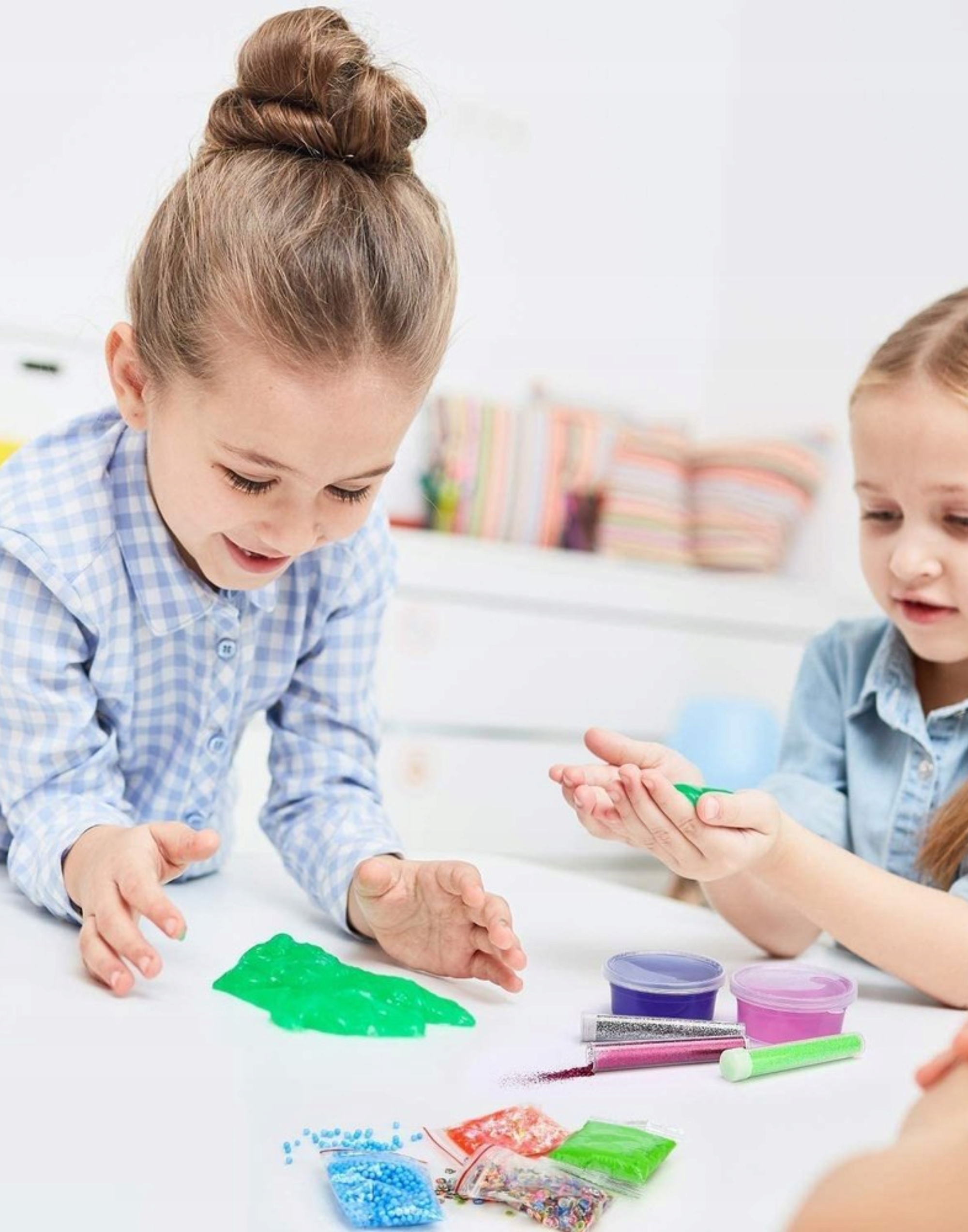 DIDELIS SLIME RINKINYS, SLIMŲ GAMYBAI VAIKAMS PLASTIKOS PASTA 120in1