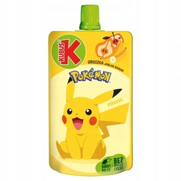 Pokemon Fruit Mousse Mikės Pūkuotuko obuolių kriaušių bananas 100g