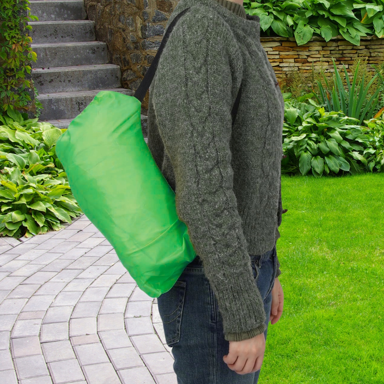 ČIUŽINIS KĖDĖLIS PRIPUČIAMA SULANKSTAMA SOFA LAZY BAG AIR FOR BEACH XXL foteliu