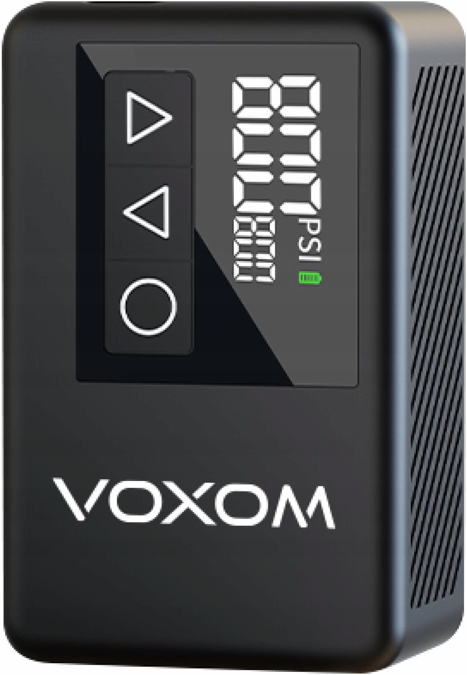 Voxom EPu2 USB-C 120 PSI akumuliatoriaus siurblys, juodas aliuminis