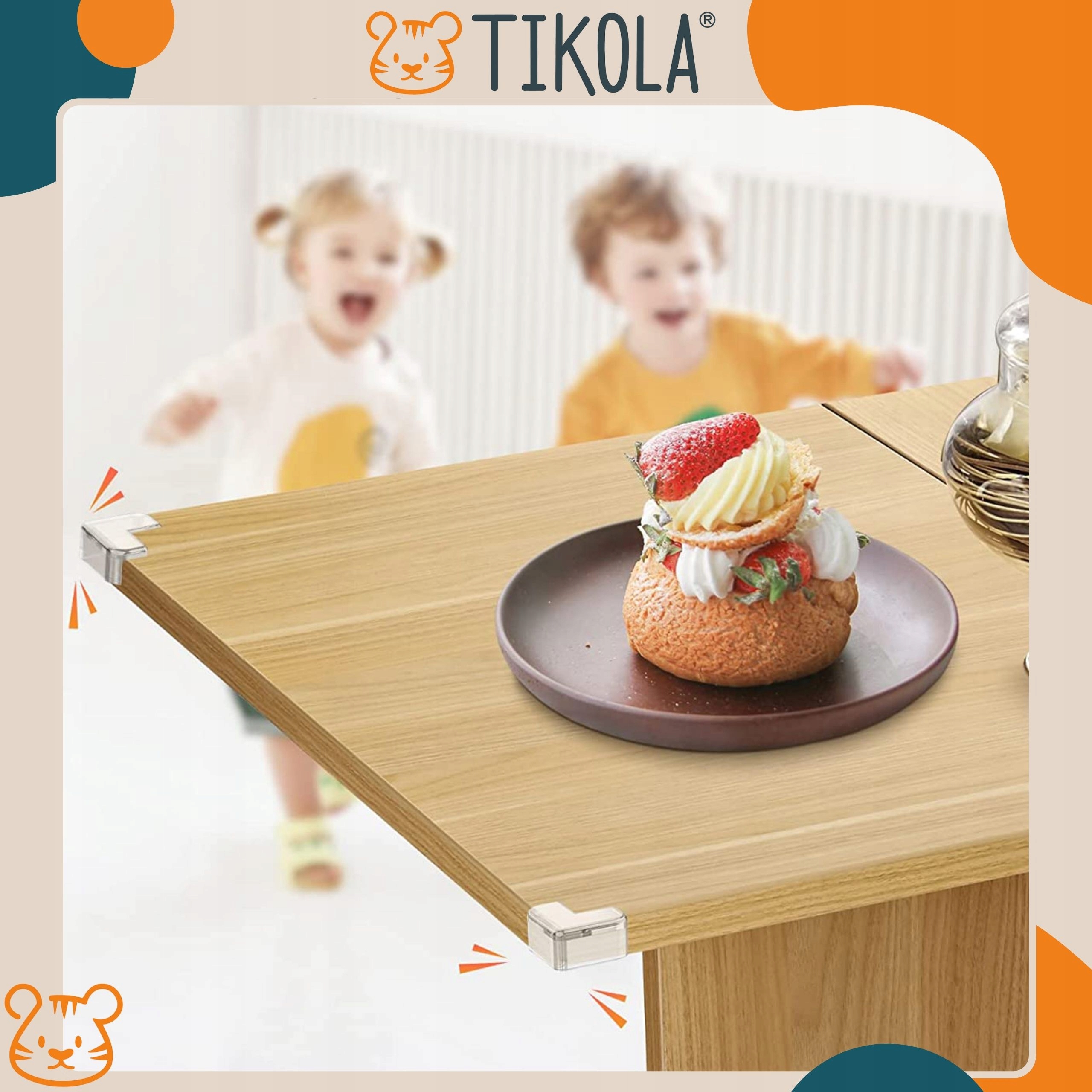 Zabezpieczenia narożników Tikola do mebli stołu