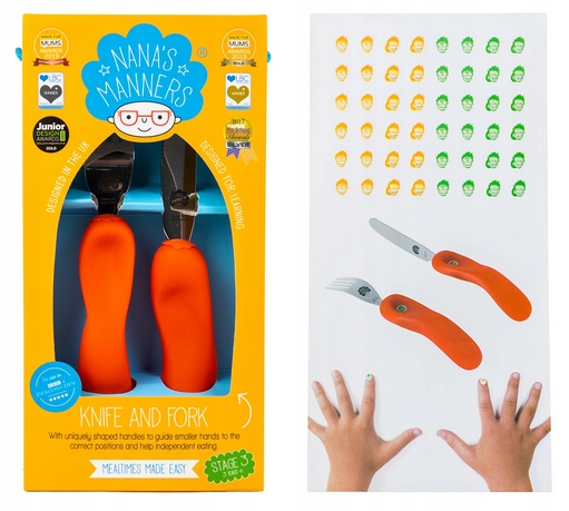 Nana's Manners peiliukai oranžiniai 3-9 metų