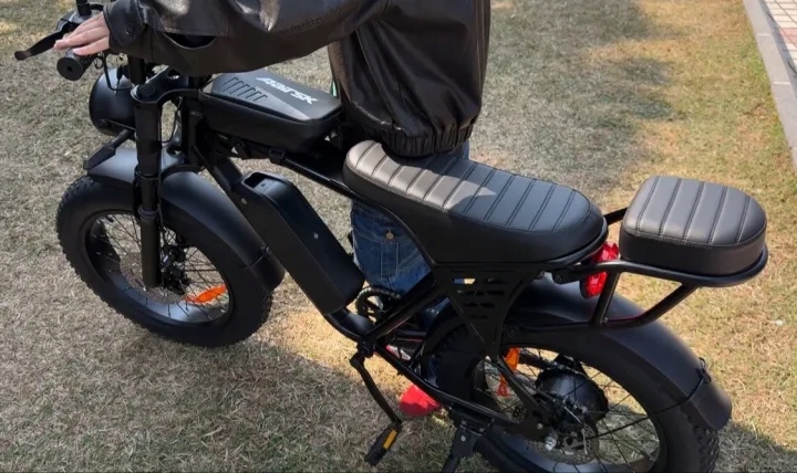 Elektrinis dviratis 20" Fat Bike Mountain 48-60KM diapazonas, 48V 15Ah elektroninis dviratis