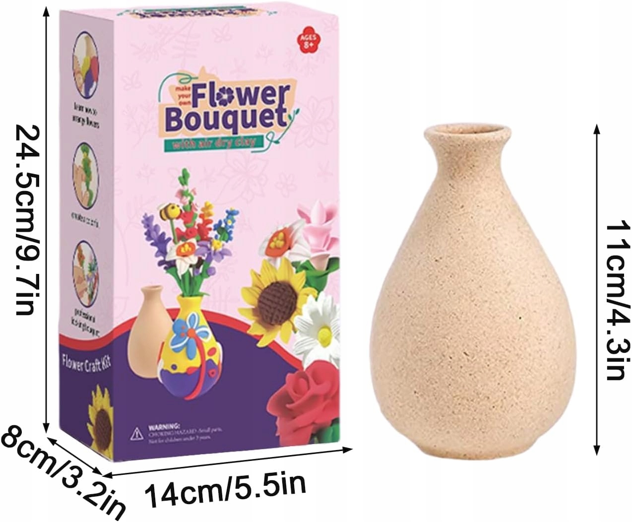 Samoutimranti glina rzeźbai buketas rinkinys