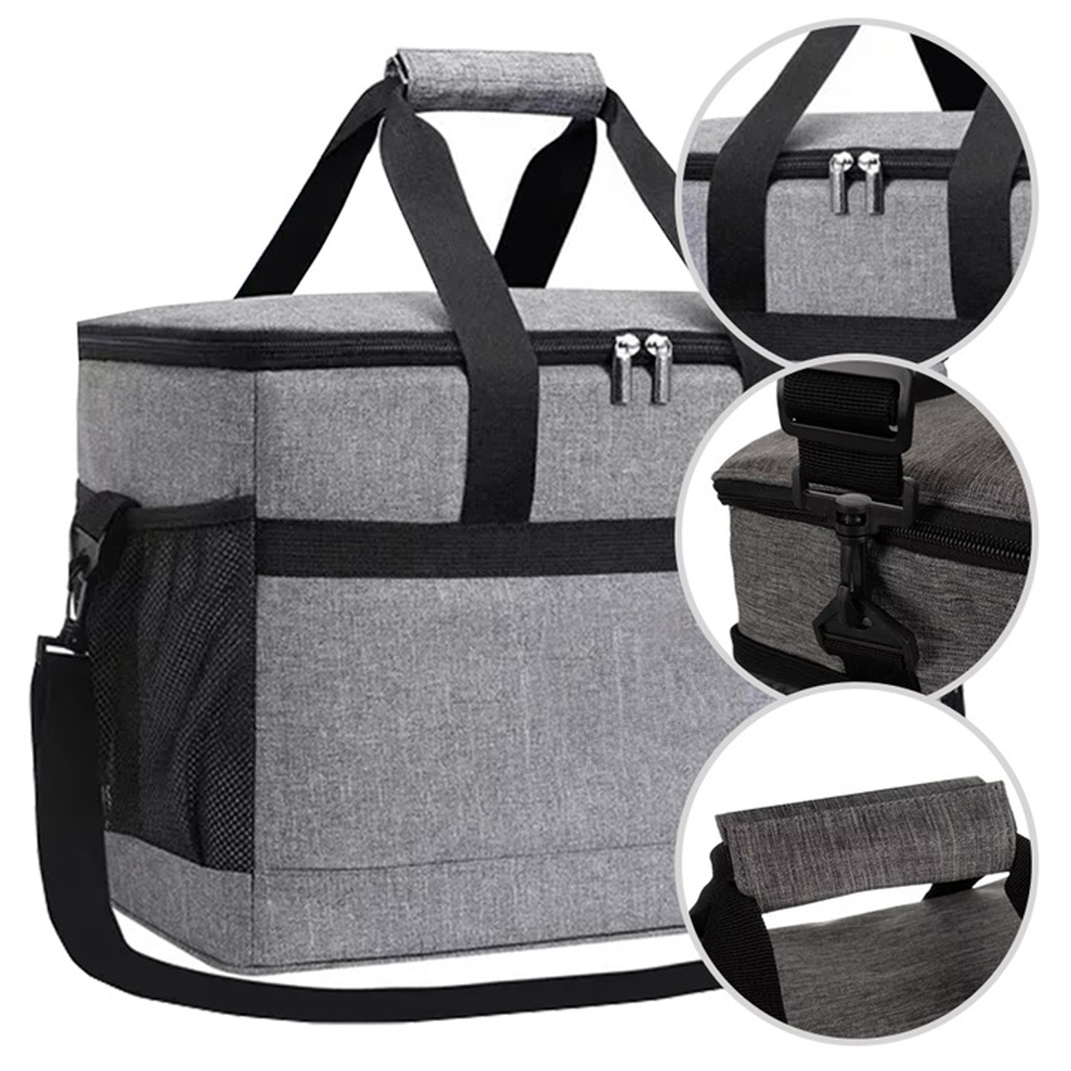 THERMAL BEACH PICNIC BAG Didelis turistinis aušintuvas 40 litrų + įdėklai