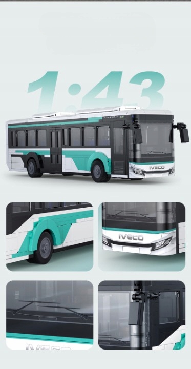 Cada konstruktyvieji klocki Iveco autobusas 832 elementai