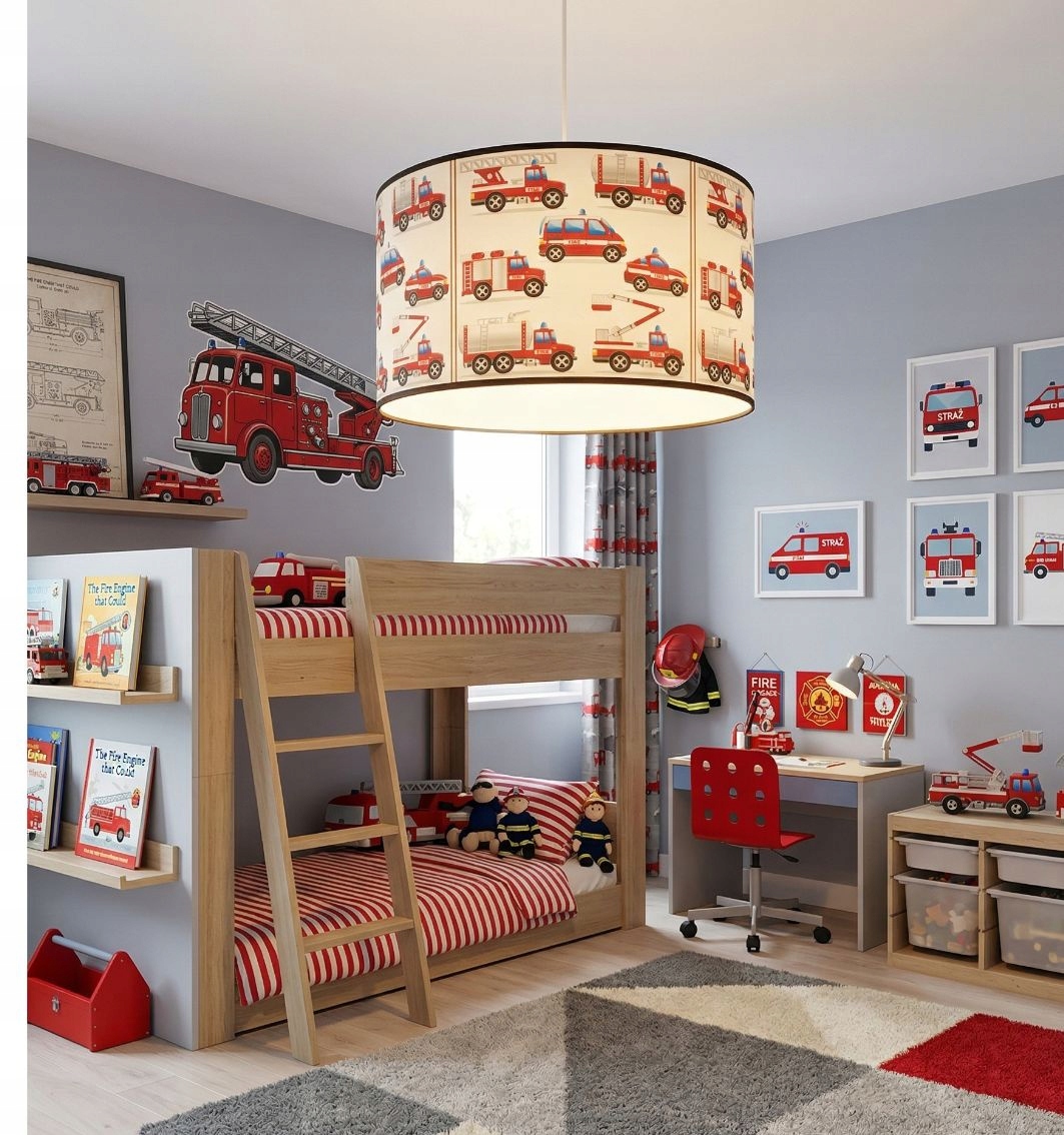 HEXE KIDS vaikiška pakabinama lempa FIRE BRITAIN 1 x 60W E27 balta H0969