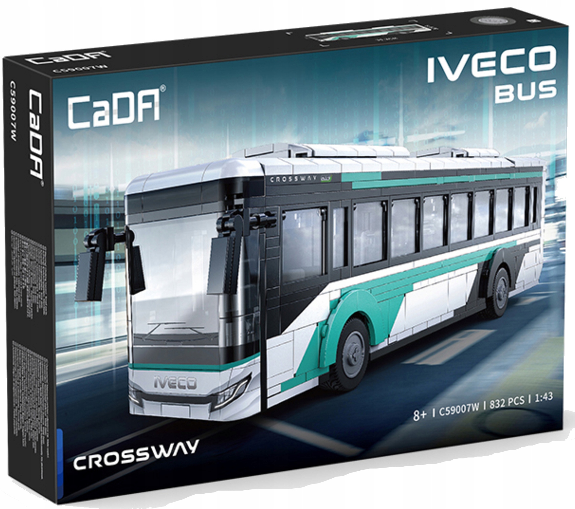 Cada konstruktyvieji klocki Iveco autobusas 832 elementai