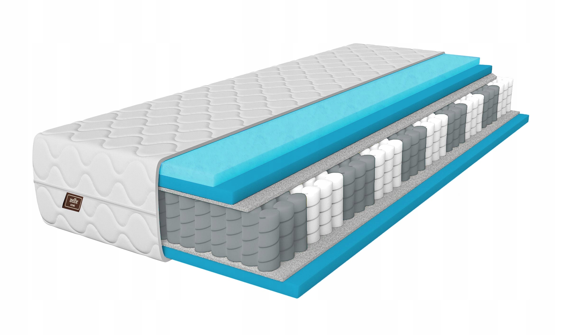 Čiužinys 160x200 hibridinės atminties kišeninės spyruoklės Visco Hybrid H2 H3