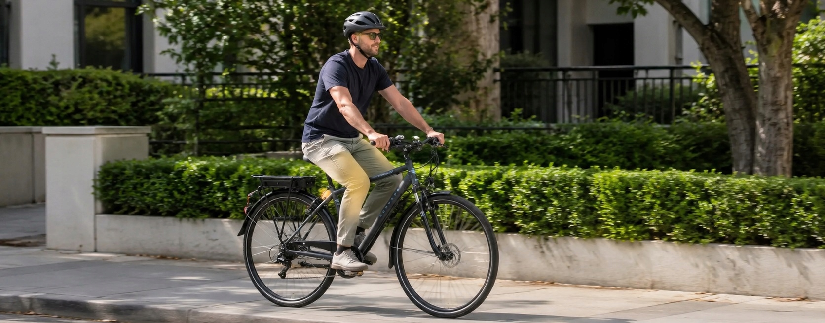 Vyriškas miesto elektrinis dviratis, 28 colių 250 W Shimano 468 Wh ALU pakaba