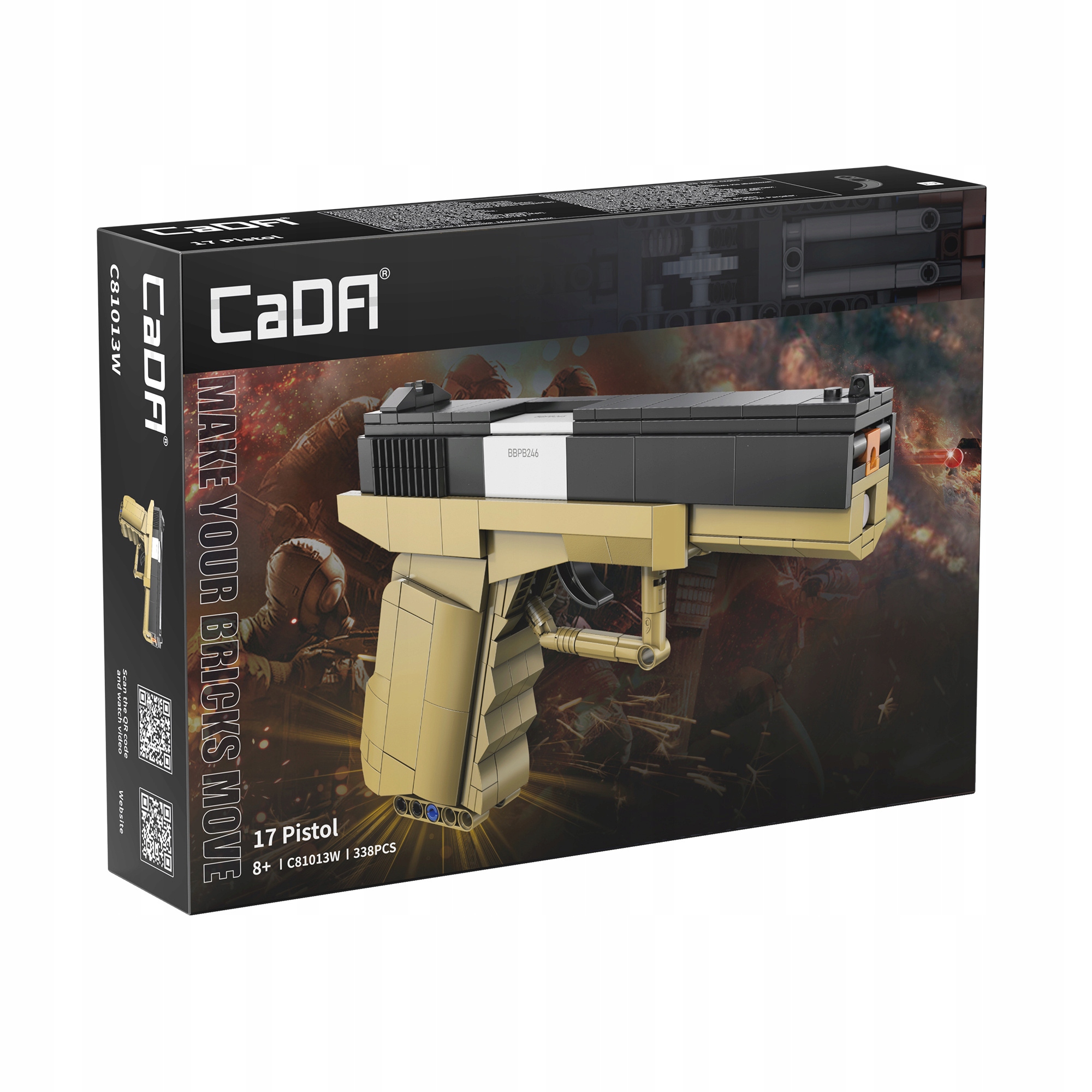 Cada M17 pistoletas replika 338 elementų
