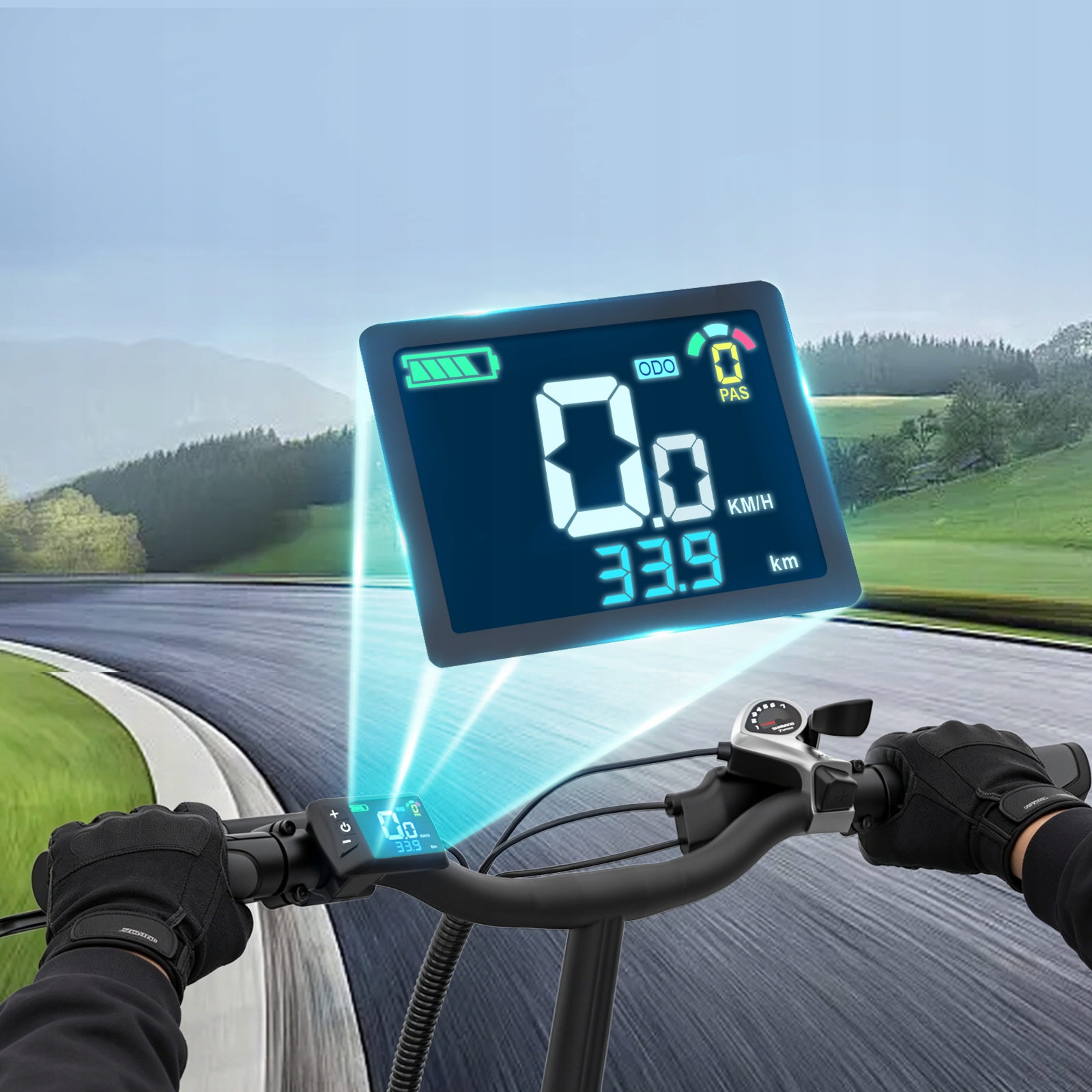 ALLGOBIKE AC20 2026 vyriškas/moteriškas elektrinis dviratis 20AH 120KM 20" 7 greičių