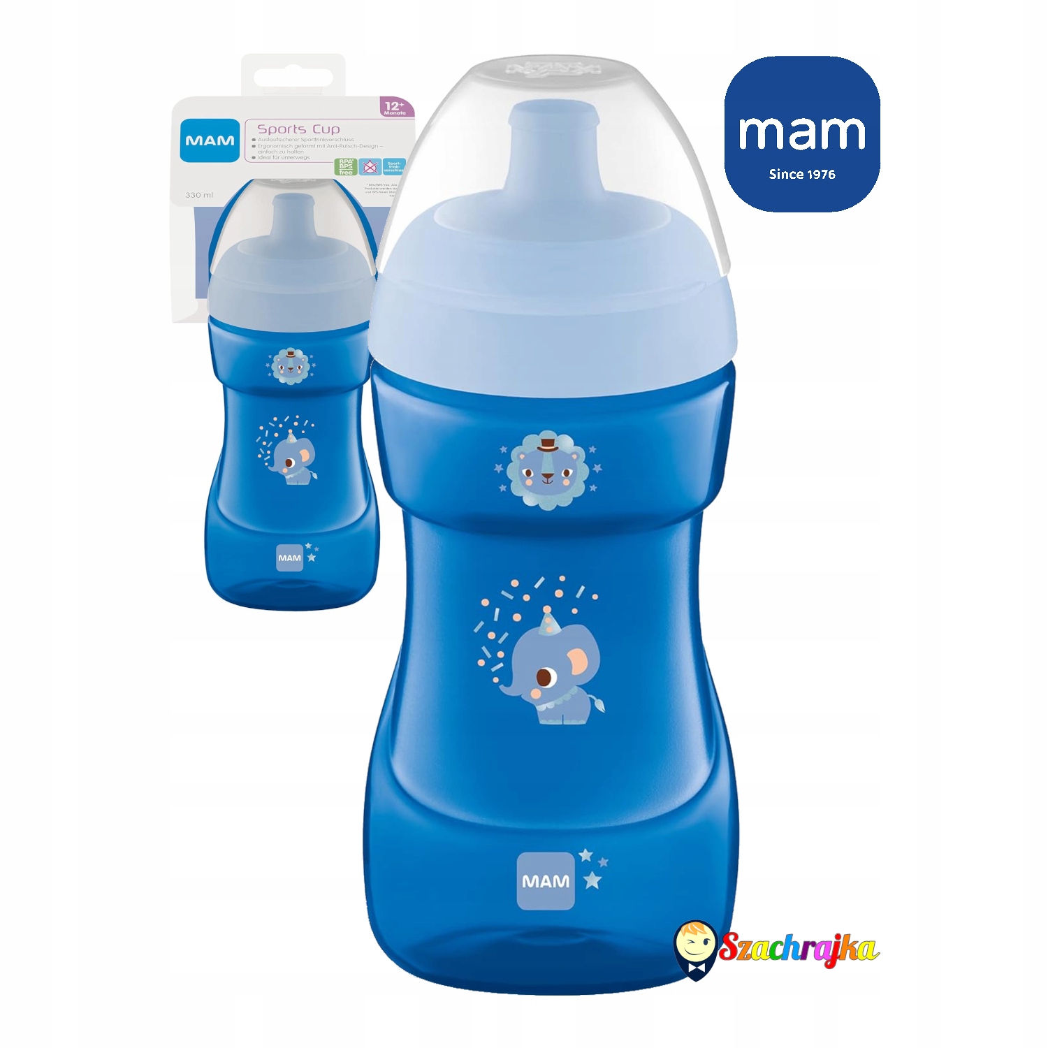 MAM Baby Sports Cup 330 ml Neišsiliejantis buteliukas 12 m+