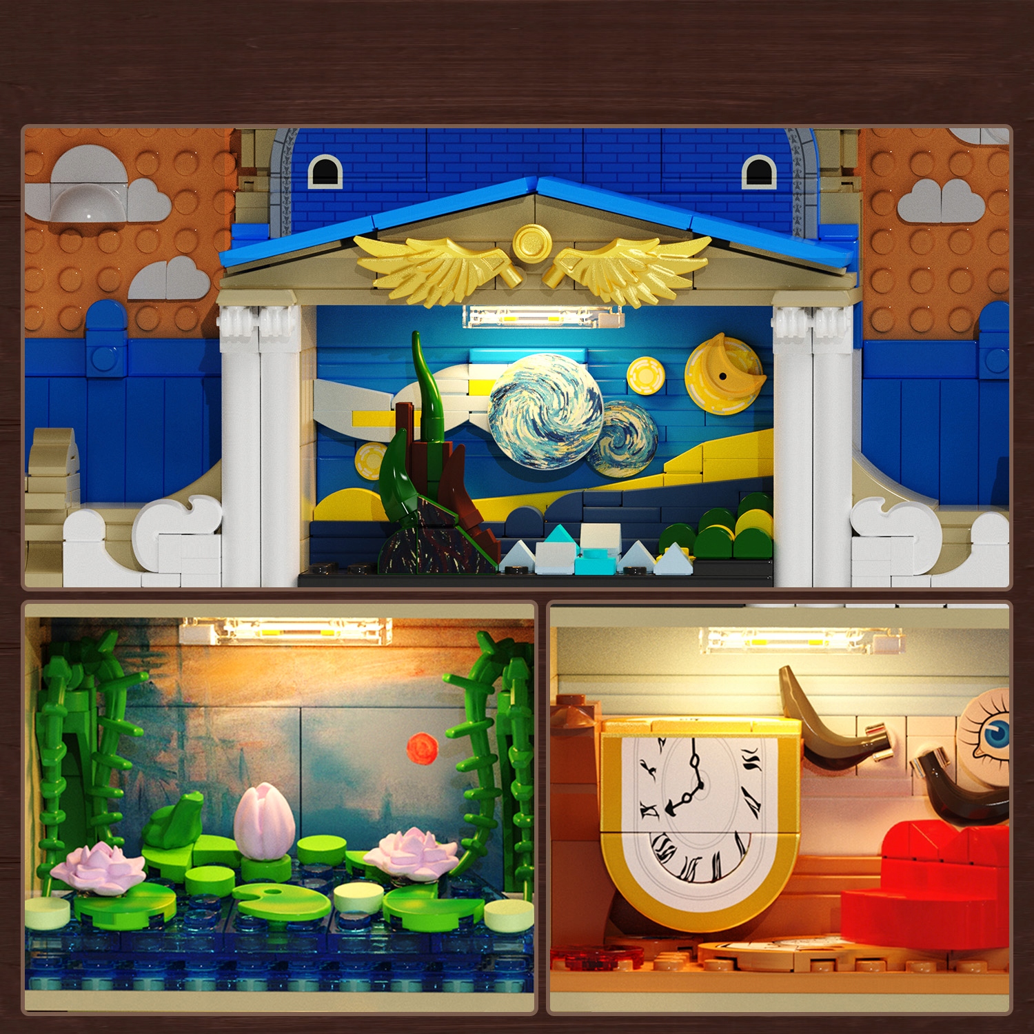 KNYGŲ BLOKAI NOOK PUZZLE HOUSE KNYGNYNAS STARRY NIGHT SCREM DOVANA 7 viename