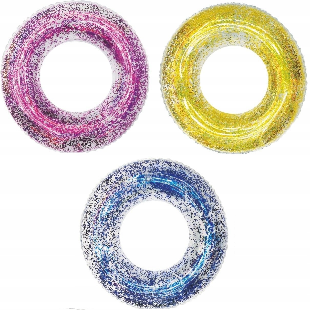 VANDENS ŽAISLAI PLAUKIMO ŽIEDAS 70cm GLITTER