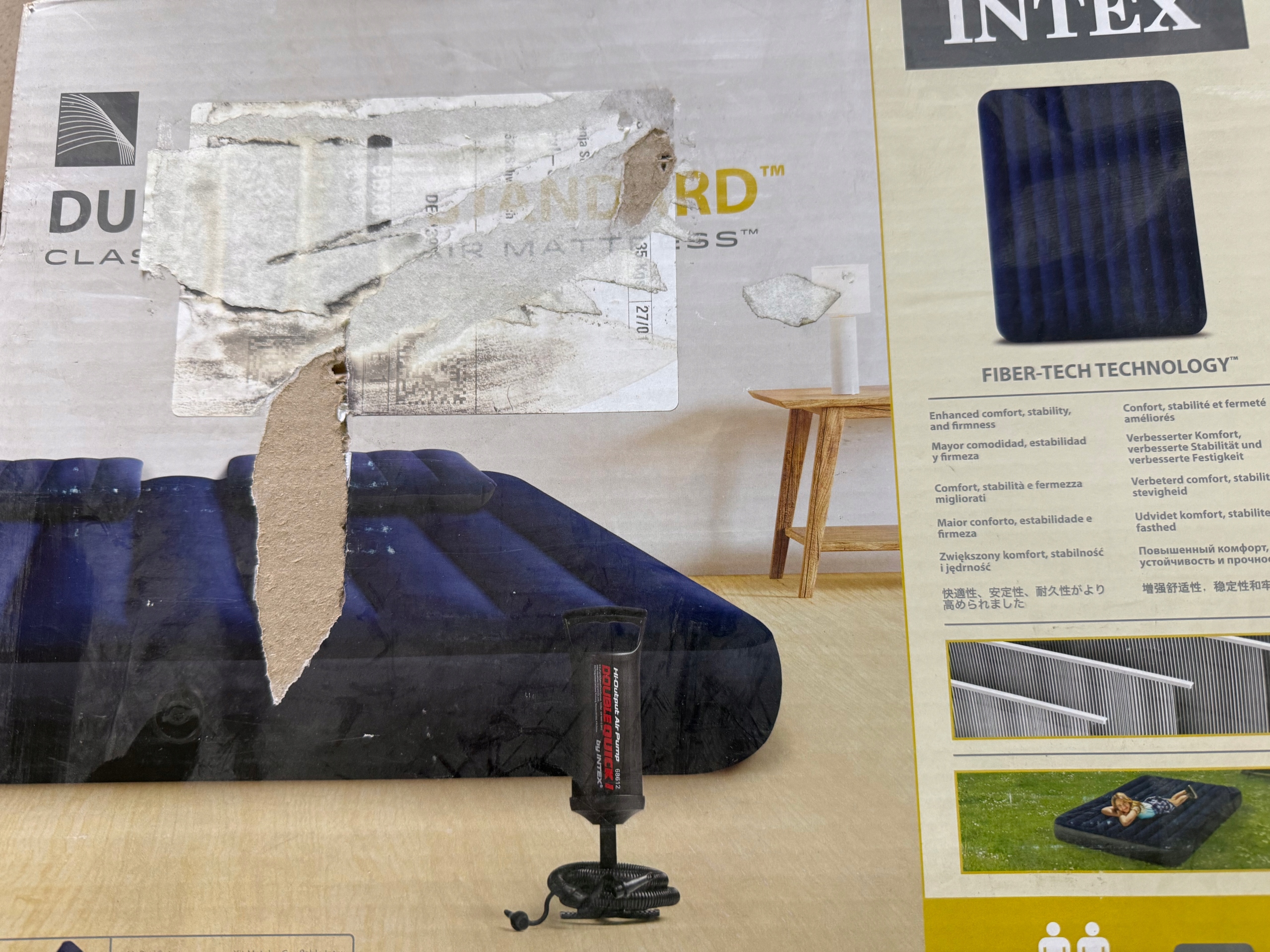 Intex 64765 Dvigubas pripučiamas čiužinys 203 x 152 x 25 cm