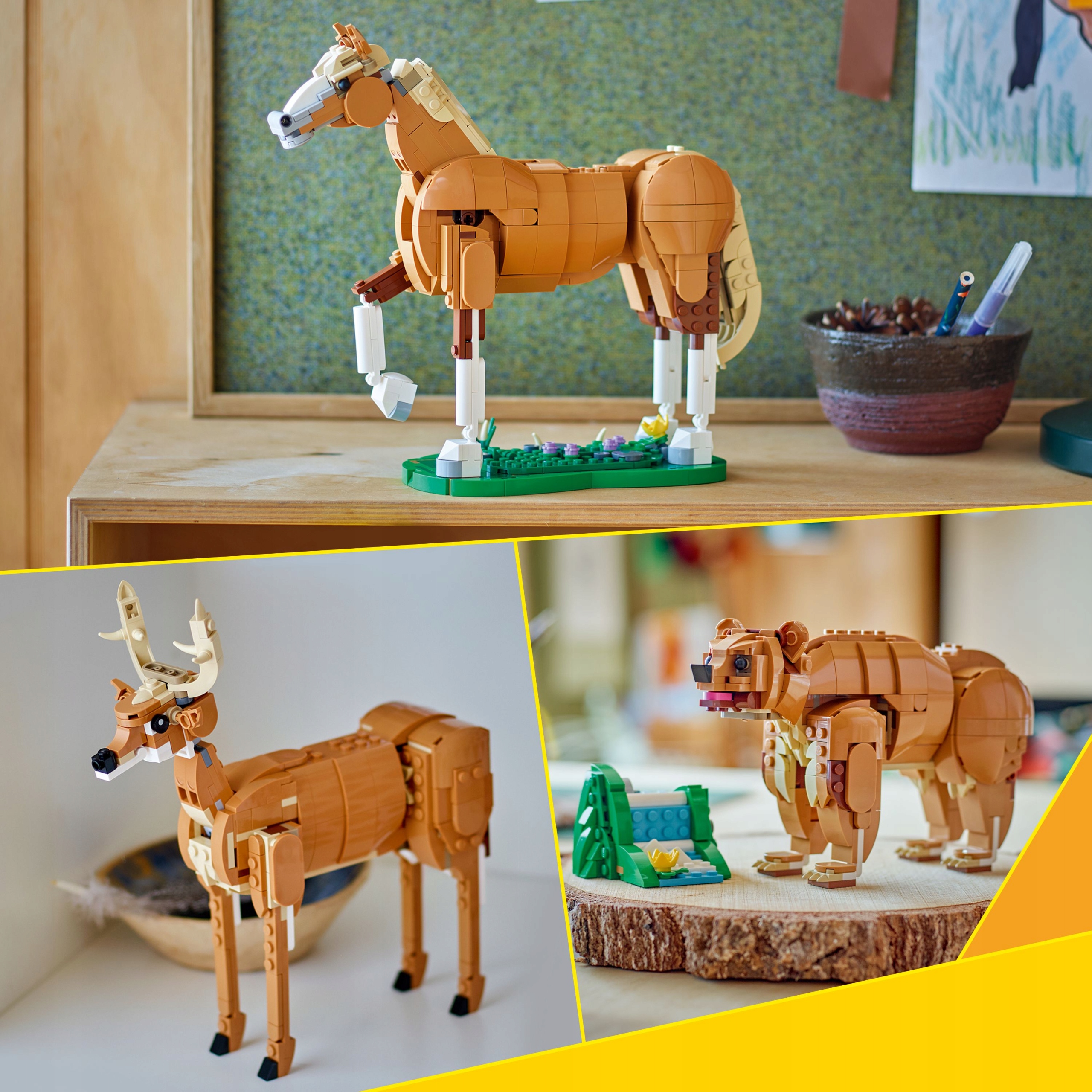 LEGO Creator 3w1 31166 gražus žirgas konstravimas