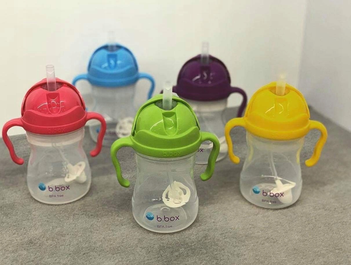 B.Box bidonas su šiaudeliu 240 ml avietinis