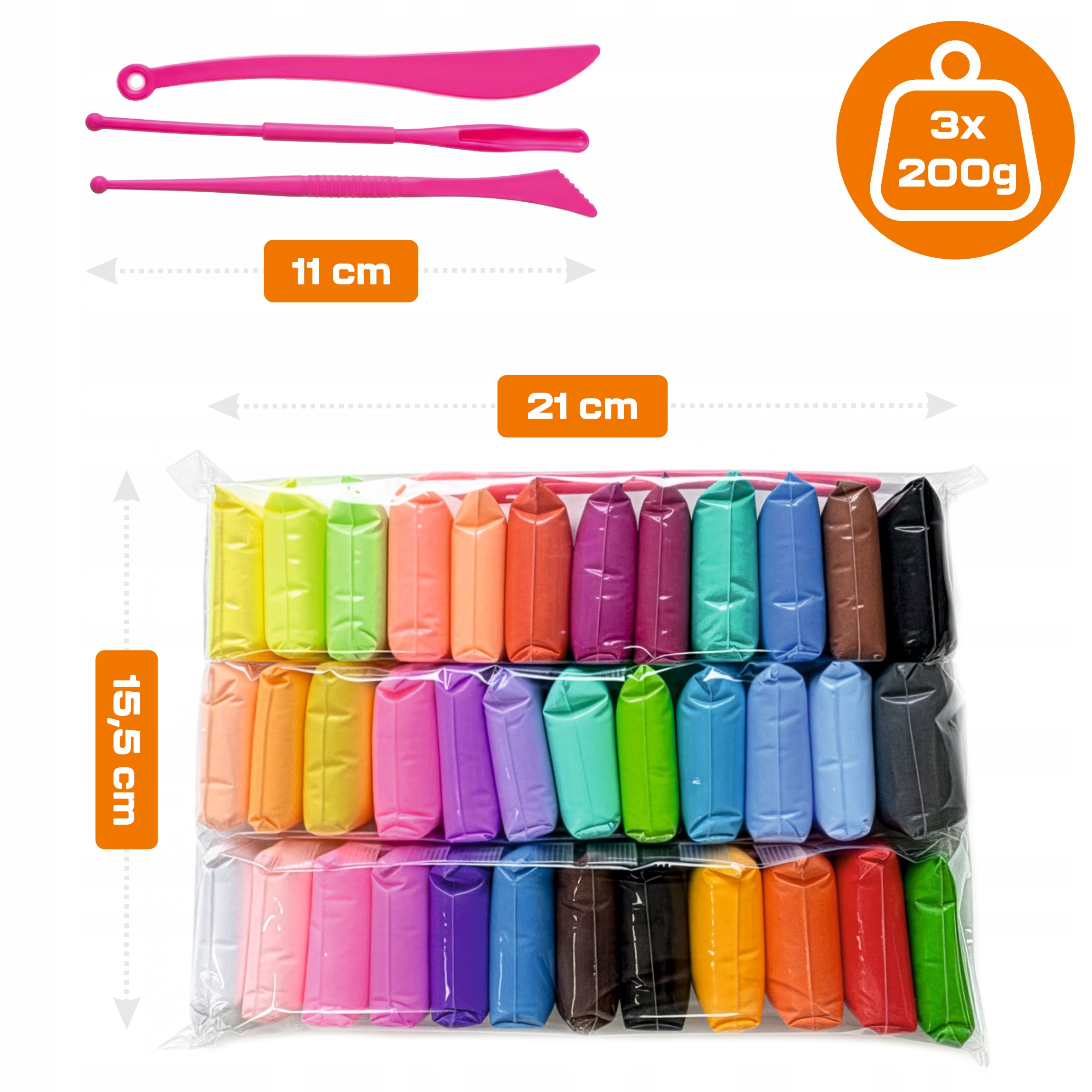 EVI SUPER CLAY magija plastelinas 108 daliu