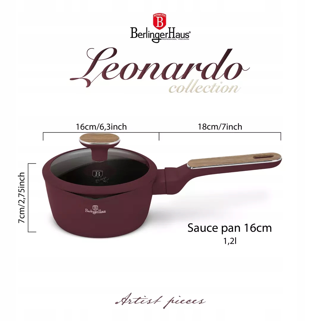 Puodas su dangčiu 16 cm BerlingerHaus Leonardo Nordic Collection BH-8293