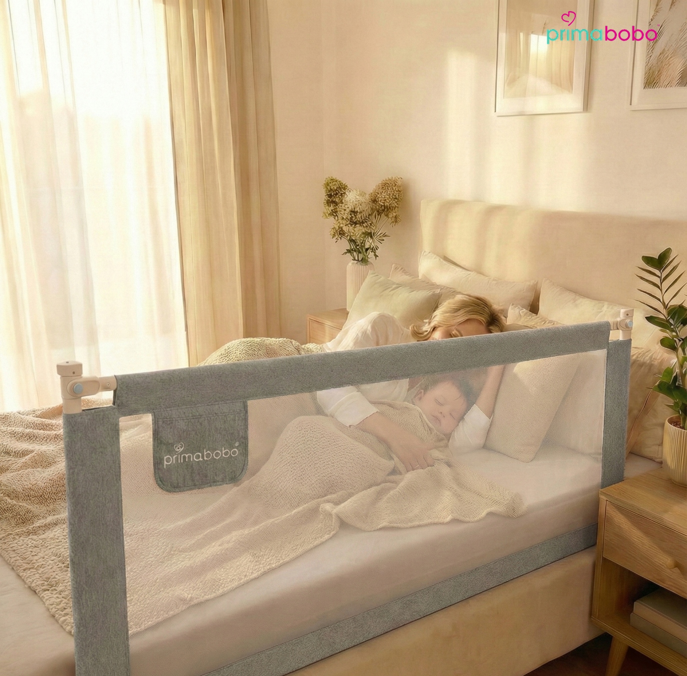 Primabobo Classic barjerina lovatėlei 160cm pilka