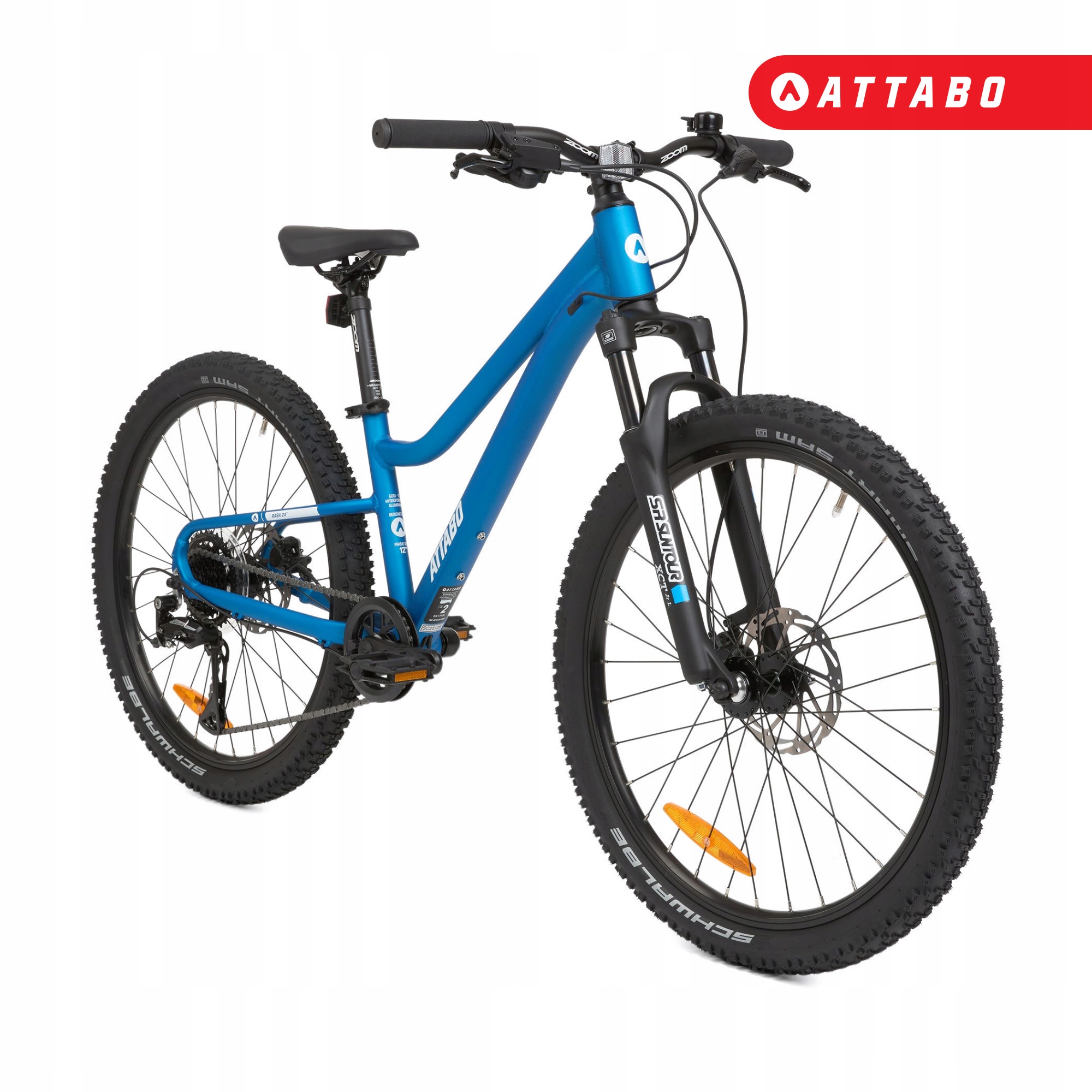 ATTABO Rash 24" vaikiškas dviratis 11.4kg Gen 2 mėlynas ŠVIESUS ALIUMINIO RĖMAS