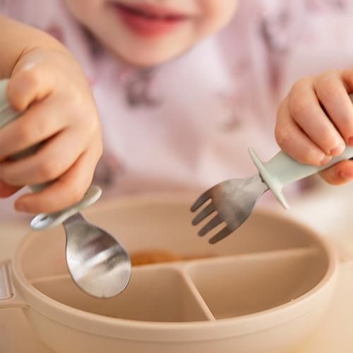 BABYONO Vaikiški stalo įrankiai, nerūdijančio plieno, mėlynos spalvos