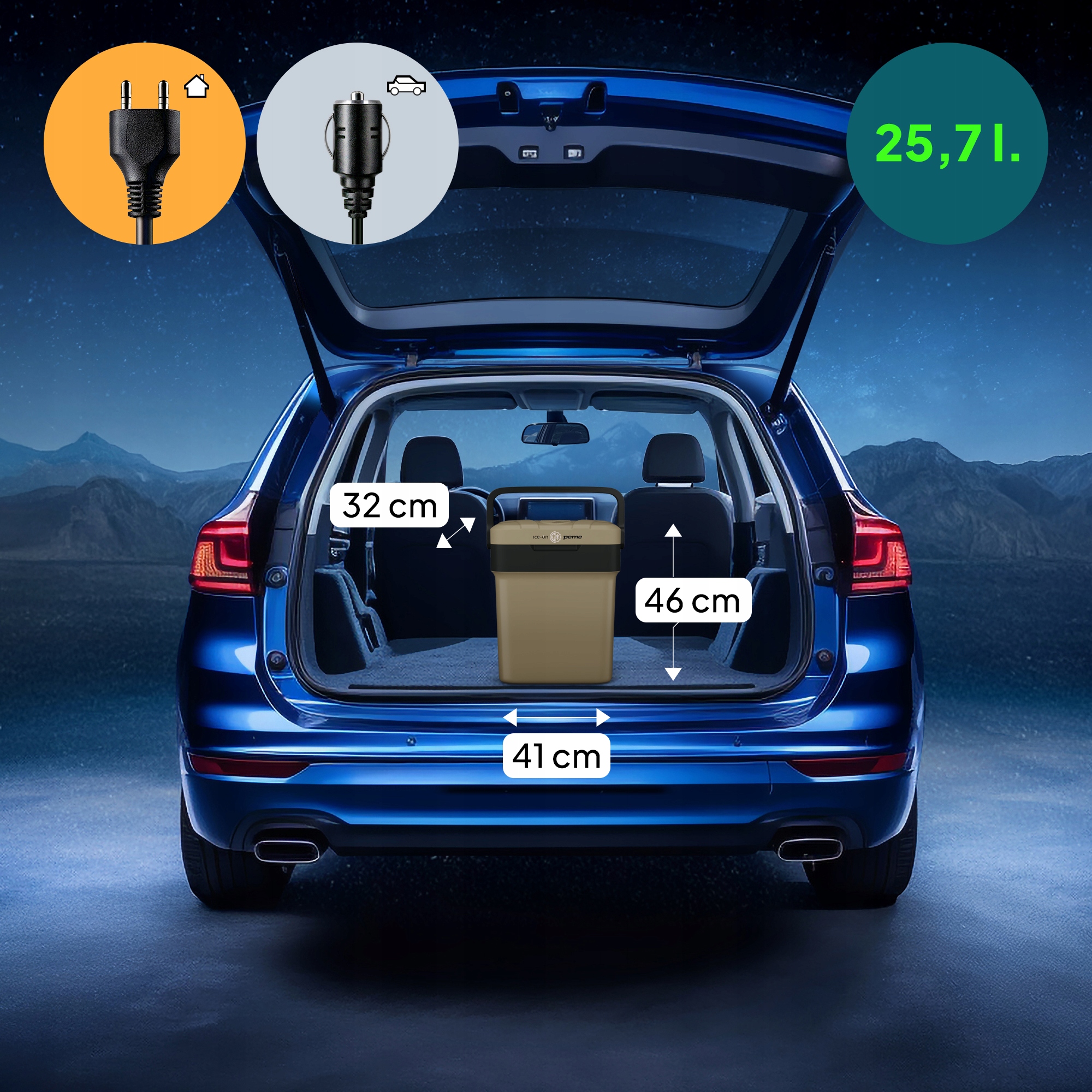 Peme Ice-On 32 automobilio šaldytuvas 12V/230V