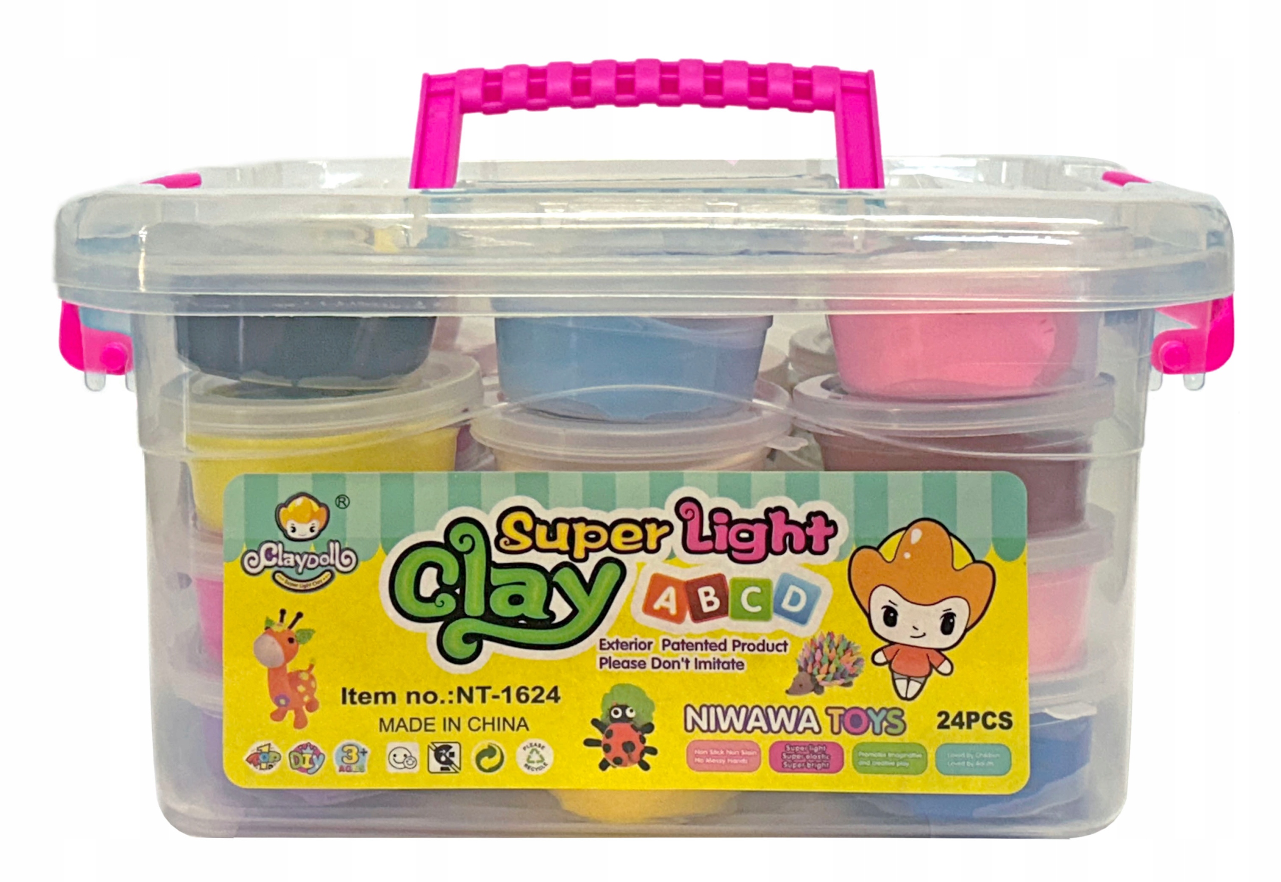 ClayDoll Super Light Clay plastelina 24 szt. walizka
