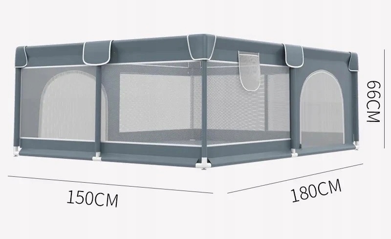 Bergens žaidimų baseinas 150x180 su kamuoliukais