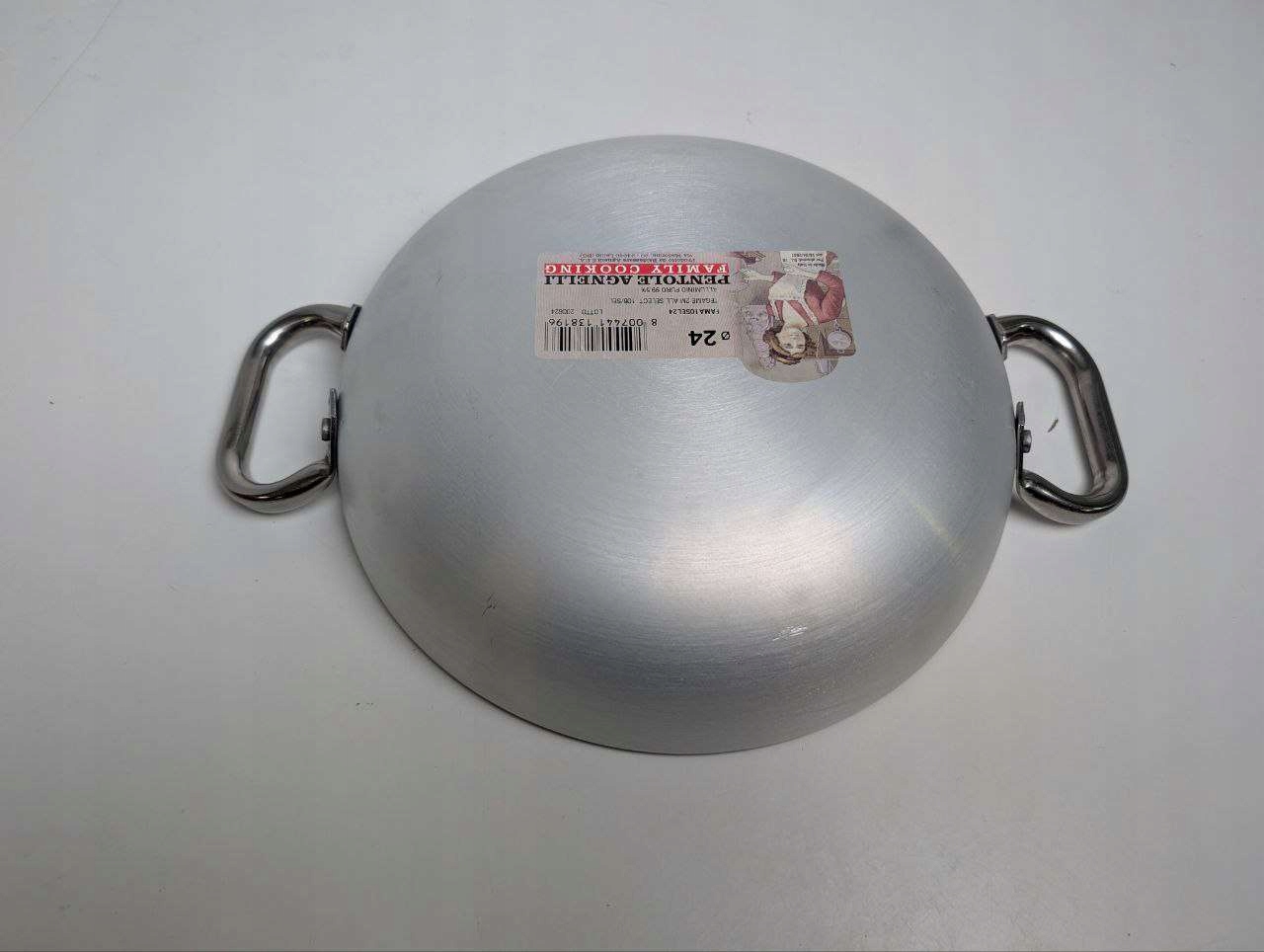 Pentole Agnelli FAMA10SEL24 aliuminio keptuvė 24 cm 2 rankenos plieninis