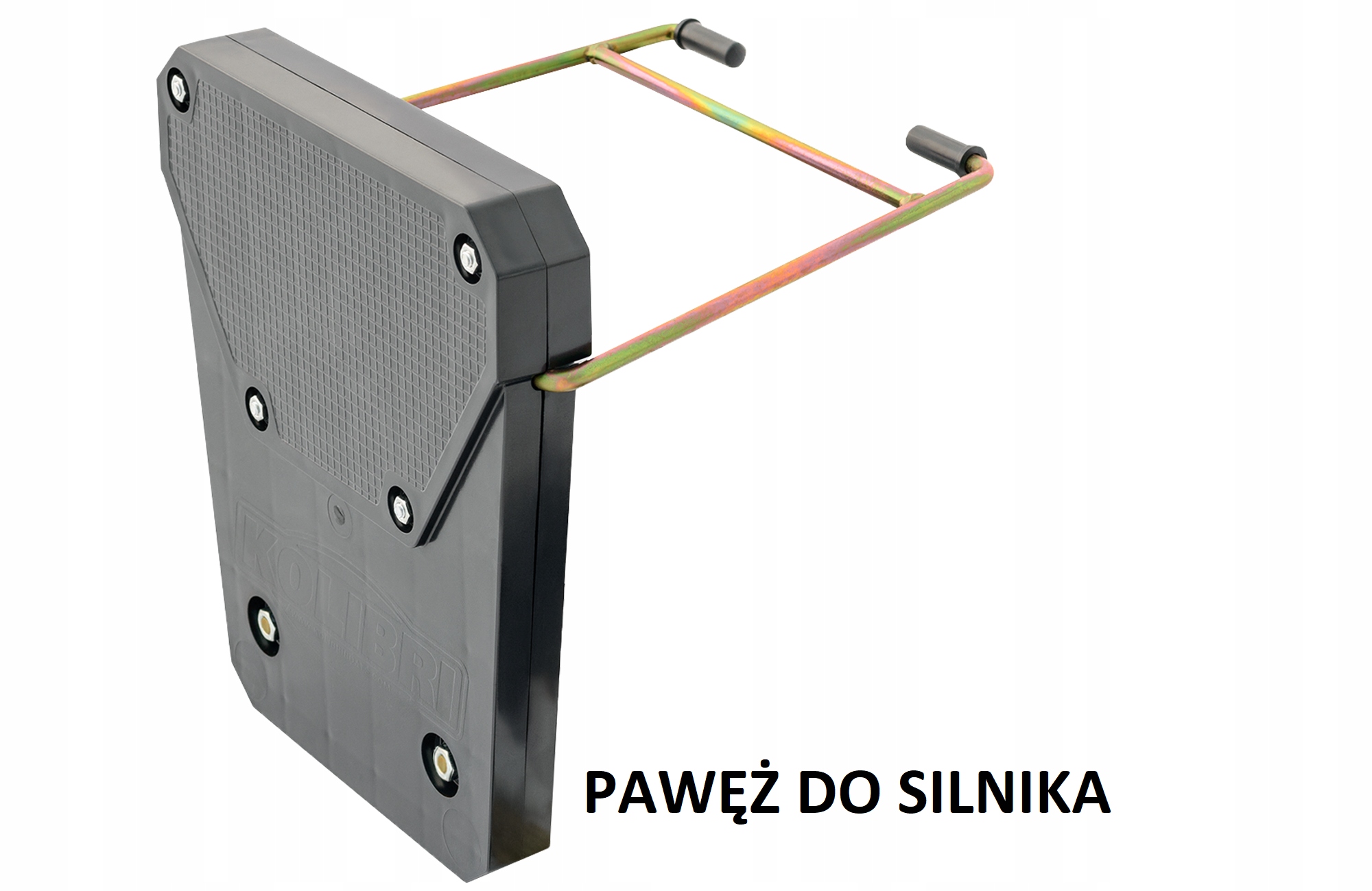 Kolibri K-240T pontonas su suvyniotomis grindimis ir žaliu variklio skersiniu