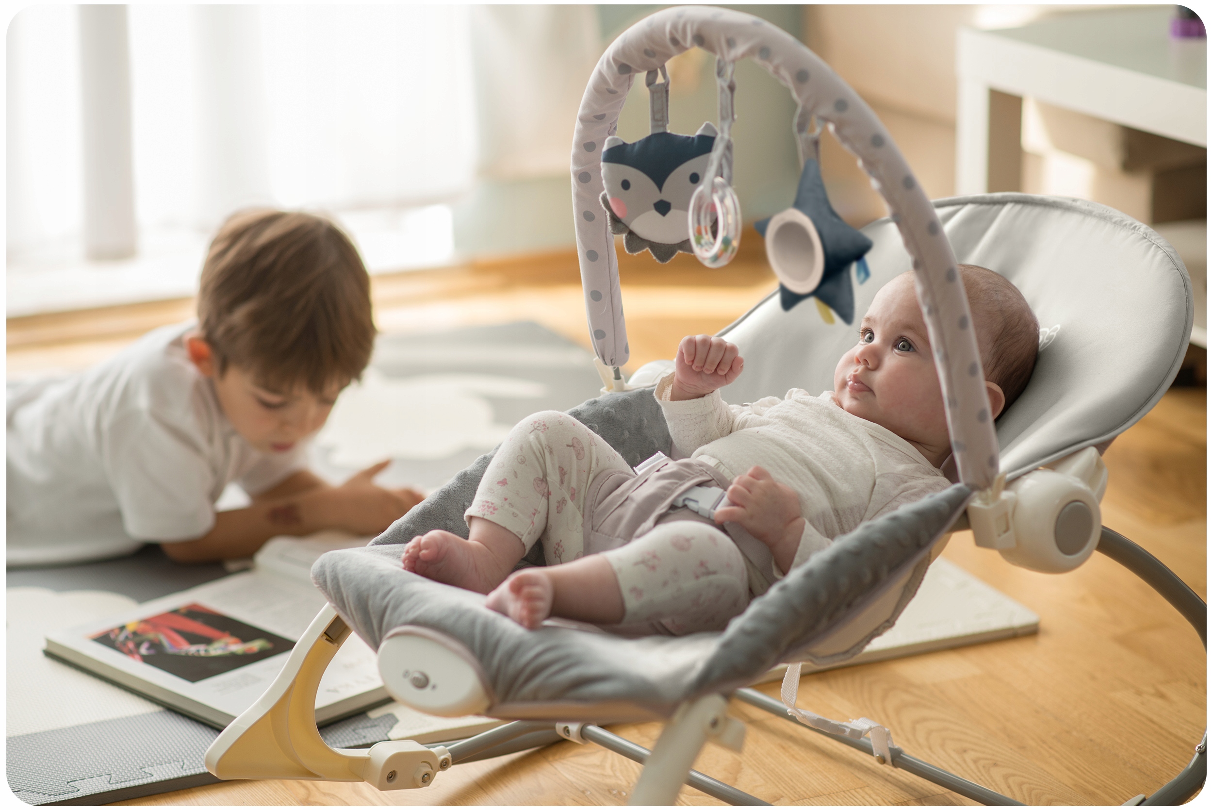 BABY BUNCH BUCKER 2 viename lopšys VIBRACINIAI ŽAISLAI Ricokids