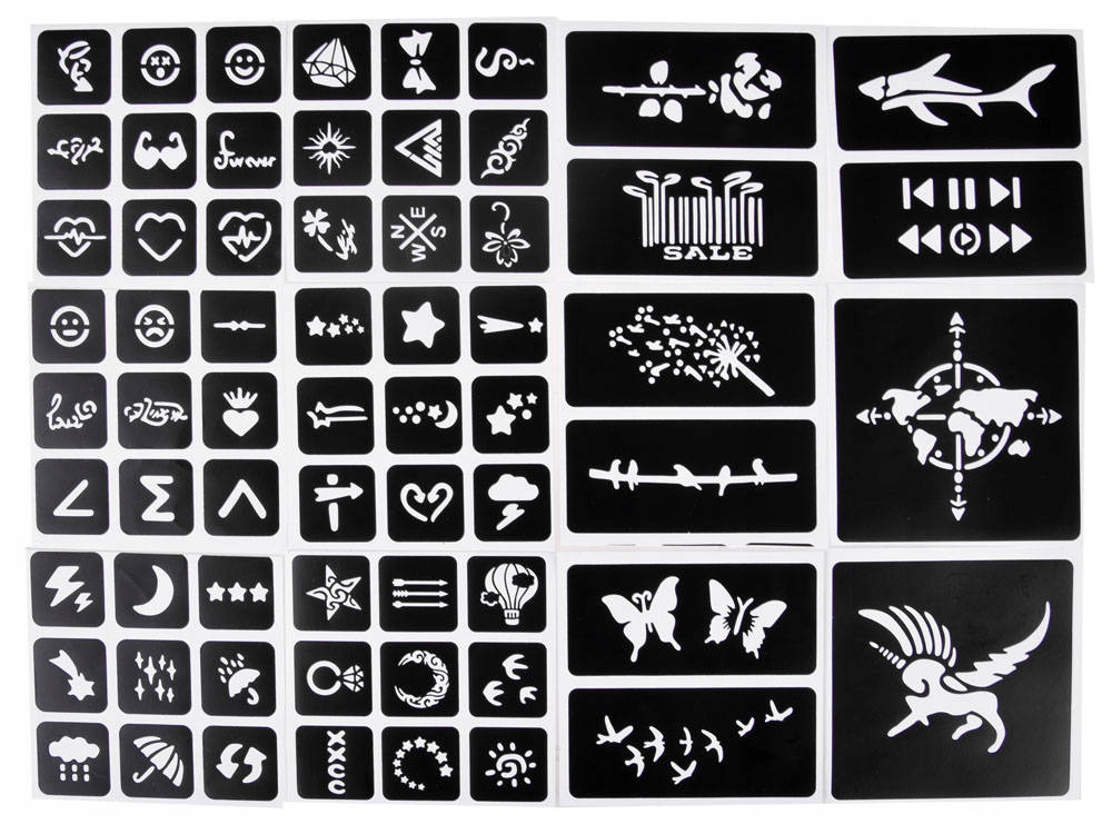 DIDELIS TATUiruočių rinkinys Glitter TATTOOS plaunamas VAIKAMS blizgučių studijai