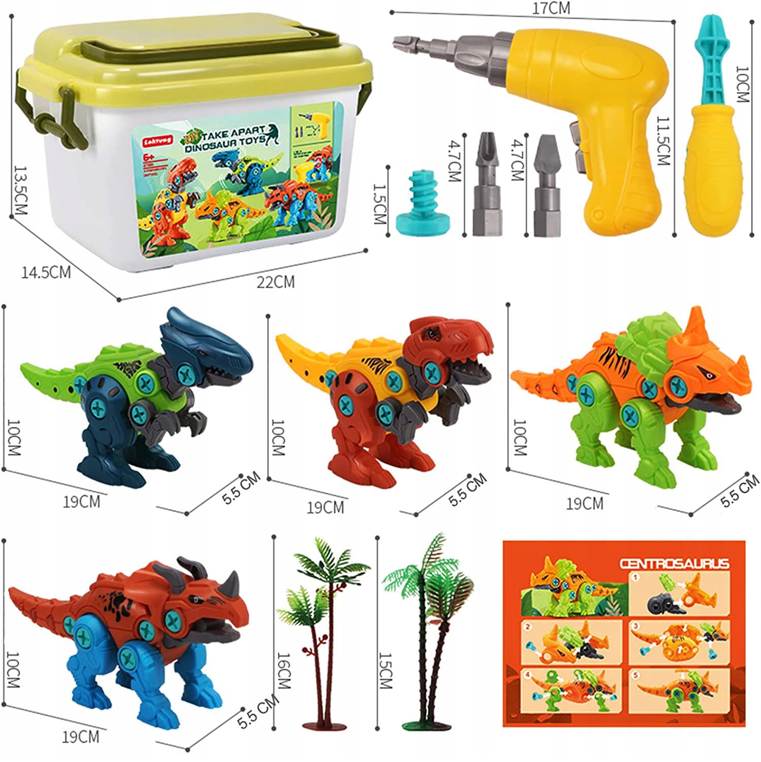 KŪRYBINIAI KONSTRUKCINIAI BLOKAI DINOZAURAI, skirti GRĄŽIMO GRĄŽŲ RINKINYS