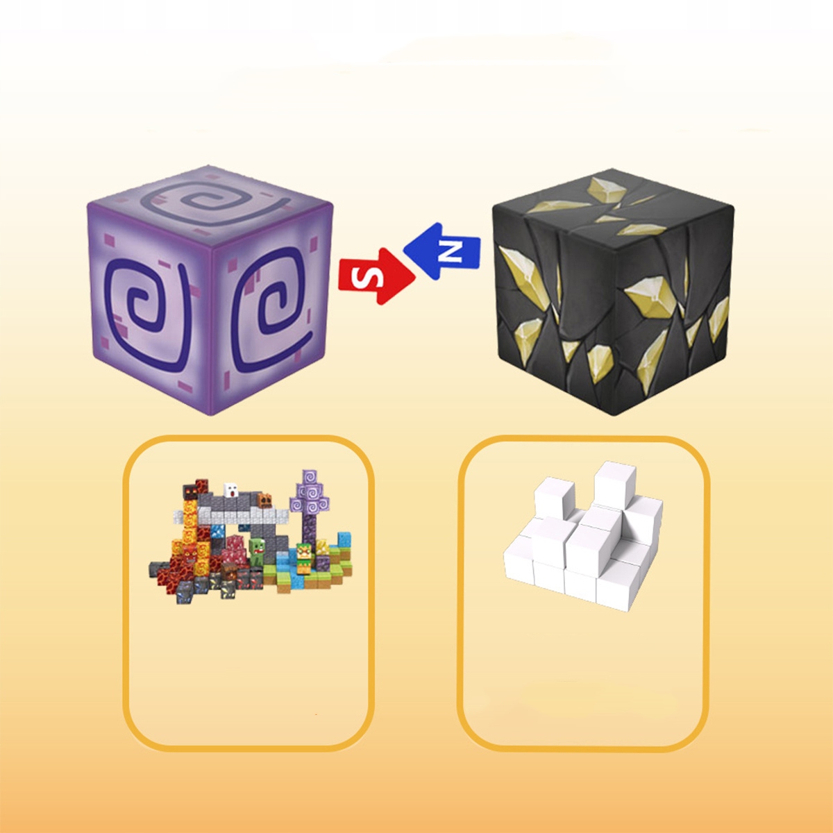 MagWonder magnetinių blokelių Montessori World Cubes rinkinys Mix 100 EL
