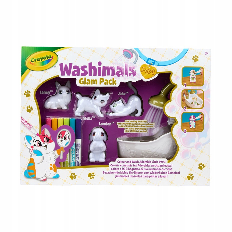 Crayola žvėreliai su markeriais ir šepetėliais Washimals